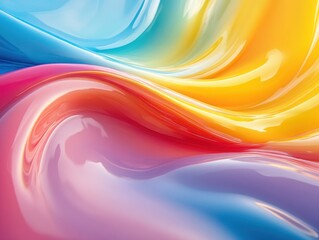Vibrant colors swirl together, creating a smooth and dynamic abstract design with fluid movement