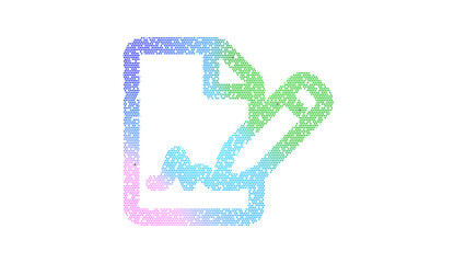 Icon file signature is made up of LED square shapes. There are bright diodes and there are black dead diodes