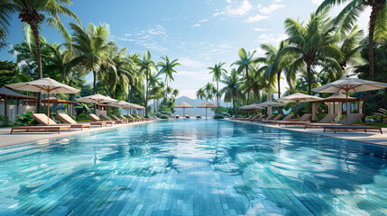 Fototapeta premium Sandy lifestyle in a resort tropic tourism