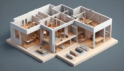 House 3d rendering design