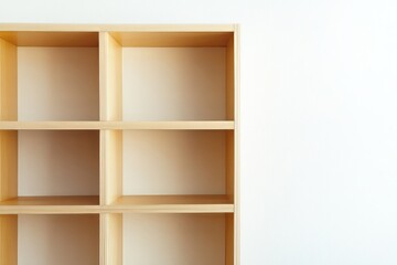 Scandinavian empty bookshelf