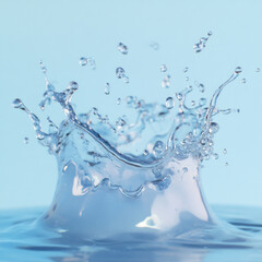 blue water splash isolated on transparent background