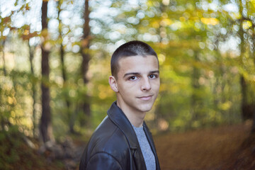 portrait of a handsome boy in natural light