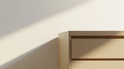 Fototapeta premium Tilted minimalist chest of drawers