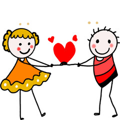 Stick figure Doodle, Wedding Clipart, Valentine Png, Couple Clipart, Ceremony Clipart, Married Clipart, Hand drawn Clipart, Engagement ,child