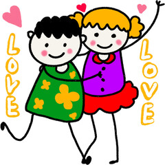 Stick figure Doodle, Wedding Clipart, Valentine Png, Couple Clipart, Ceremony Clipart, Married Clipart, Hand drawn Clipart, Engagement ,child