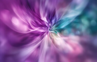 Abstract Swirling Purple and Teal Color Design