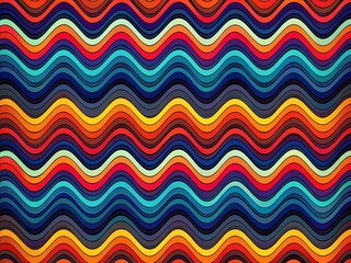 Vintage geometric wave pattern, dark and abstract, seamless repeat.