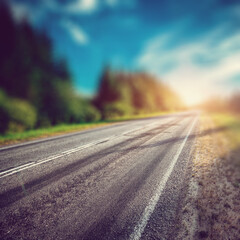 Speed way road blur