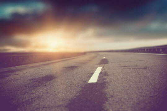 Beautiful highway road blur