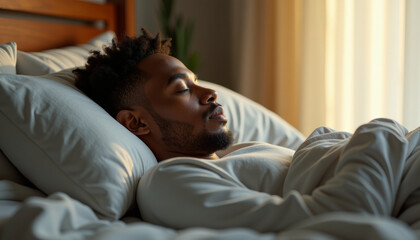 Obraz premium Peaceful Sleep in a Cozy Bed