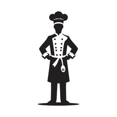 a chef  of silhouette vector illustration
