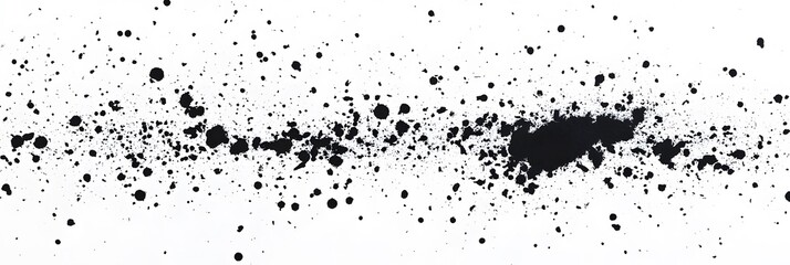 Fototapeta premium Abstract Black Ink Spatter On White Background