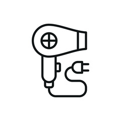 Hair dryer icon vector bathroom beauty hair templates modern and simple