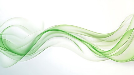 Fototapeta premium Abstract green wave background design with copy space.