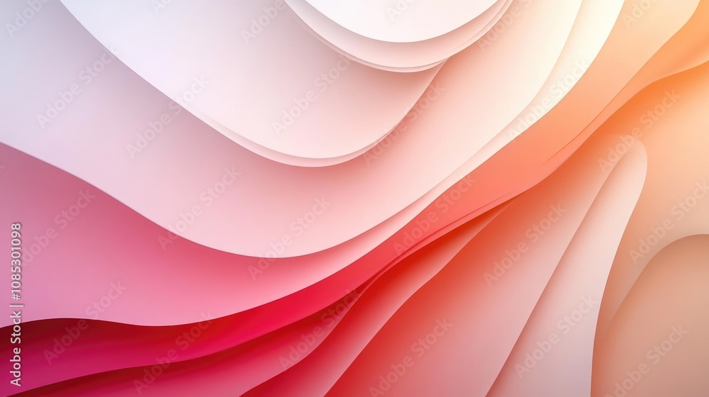 Poster elegant gradient with layered lines and calming tones