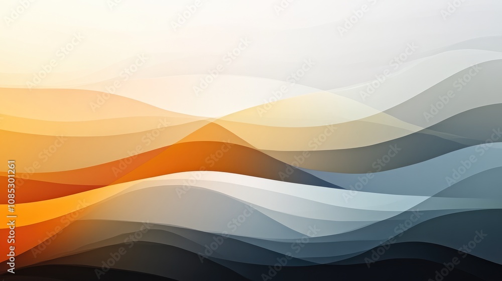 Poster smooth gradient waves in elegant color transitions