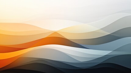 Fototapeta premium Smooth Gradient Waves in Elegant Color Transitions