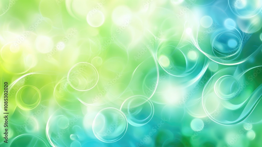 Poster soft fluid gradient background with circles