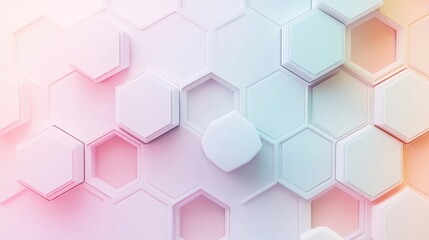 Abstract Gradient Background with Hexagonal Shapes