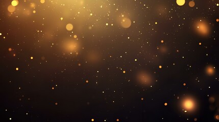Scattered golden lights creating magical sparkles against dark backdrop