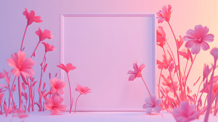 Flowers and blank background