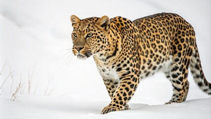 Leopard isolated on white background
