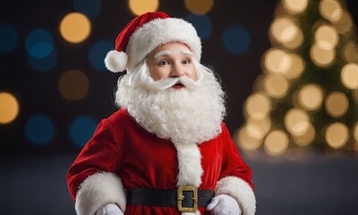 Santa Claus holiday background, realistic illustration