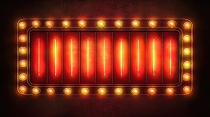 Retro Neon Casino Sign on Dark Background