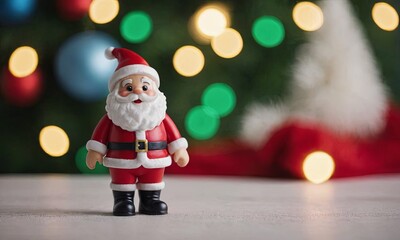 Fototapeta premium Santa Claus holiday background, realistic illustration