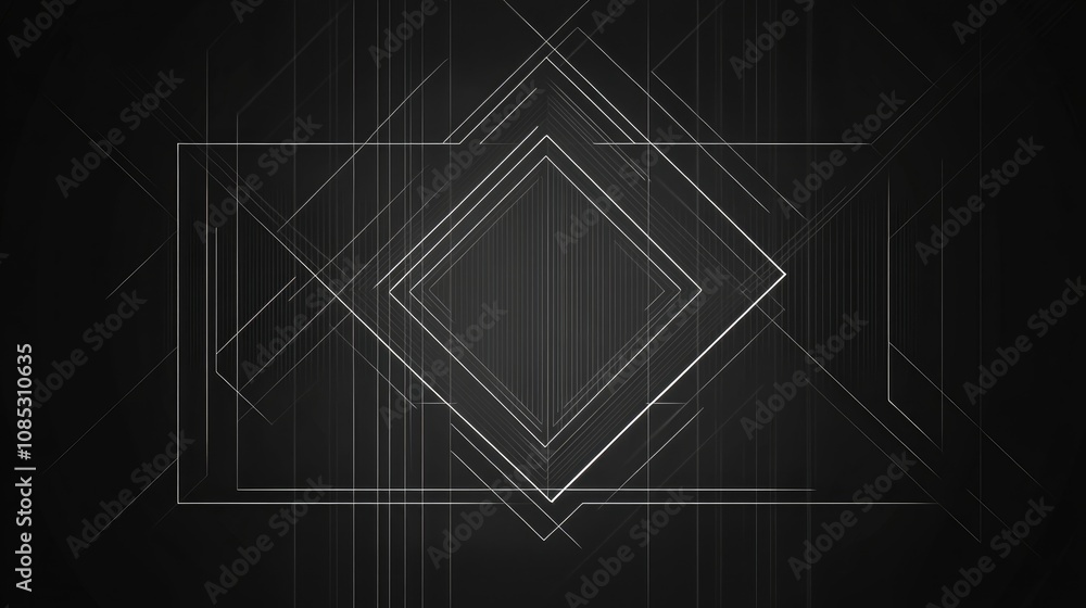 Poster minimal tech-inspired background with thin lines