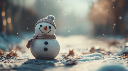 Obraz premium snowman of snow