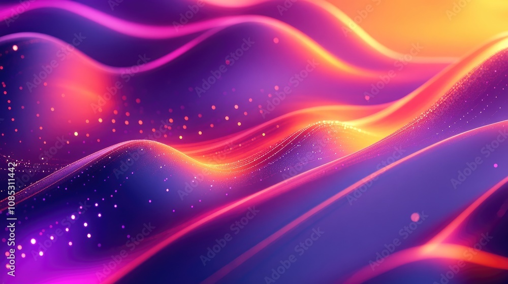 Poster modern abstract background with glowing lines