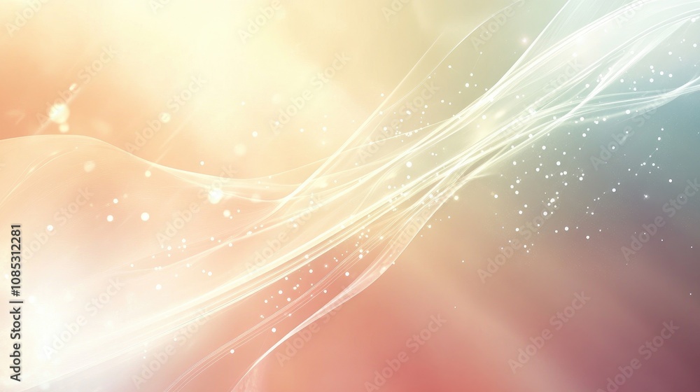 Aufkleber modern tech background with light lines and network effects