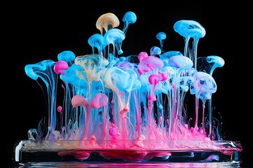 Vivid Swirls of Color: A Spectacular Display of Ink in Water