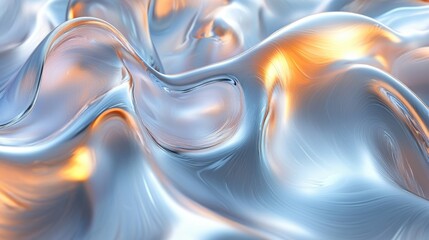 Chrome mirror water effect, glossy, metallic paint, abstract background	
