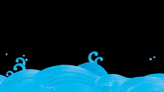 波のモーションアニメーション動画背景素材