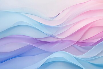 Fototapeta premium Soft Color Waves: A Harmony of Pastel Blues and Pinks