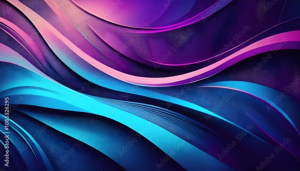 Poster smooth abstract backgrounds feature vibrant retro colors and textured patterns in blues, pu_1(451)