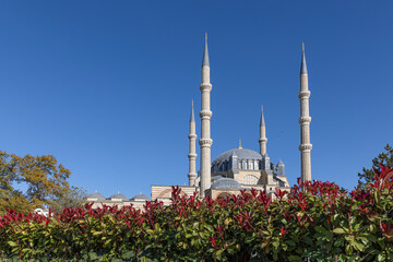 edirne/turkey. 7 november 2024. ottoman mosque architecture, selimiye mosque. architect sinan	