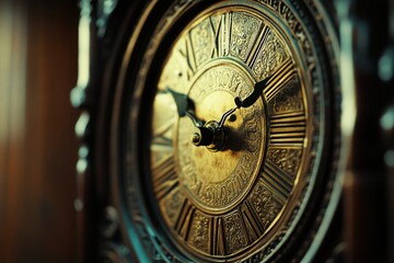 Obraz premium An ornate clock with intricate details captures the essence of timeless elegance and classic design.