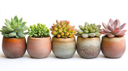 Succulent Collection in Earthenware Pots 