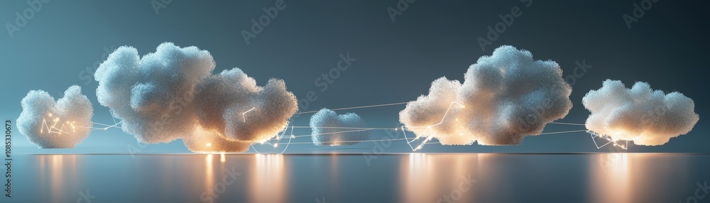Poster streamlined ai insights deployment pipeline cloud environment visual representation minimalistic des
