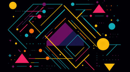 seamless pattern with geometric shapes