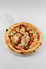 Fresh and juicy pizza with filling