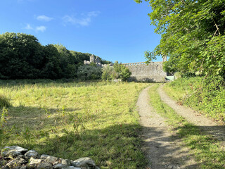 A view of St David's Cathedral in the evening sun