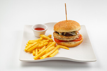 A fresh and juicy big burger