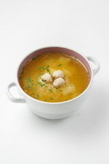 Fresh and tasty soup with filling
