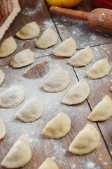 Fresh and juicy dumplings with filling