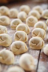 Fresh and juicy dumplings with filling